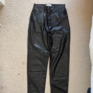 Abercrombie & Fitch Dark Faux Leather Pants